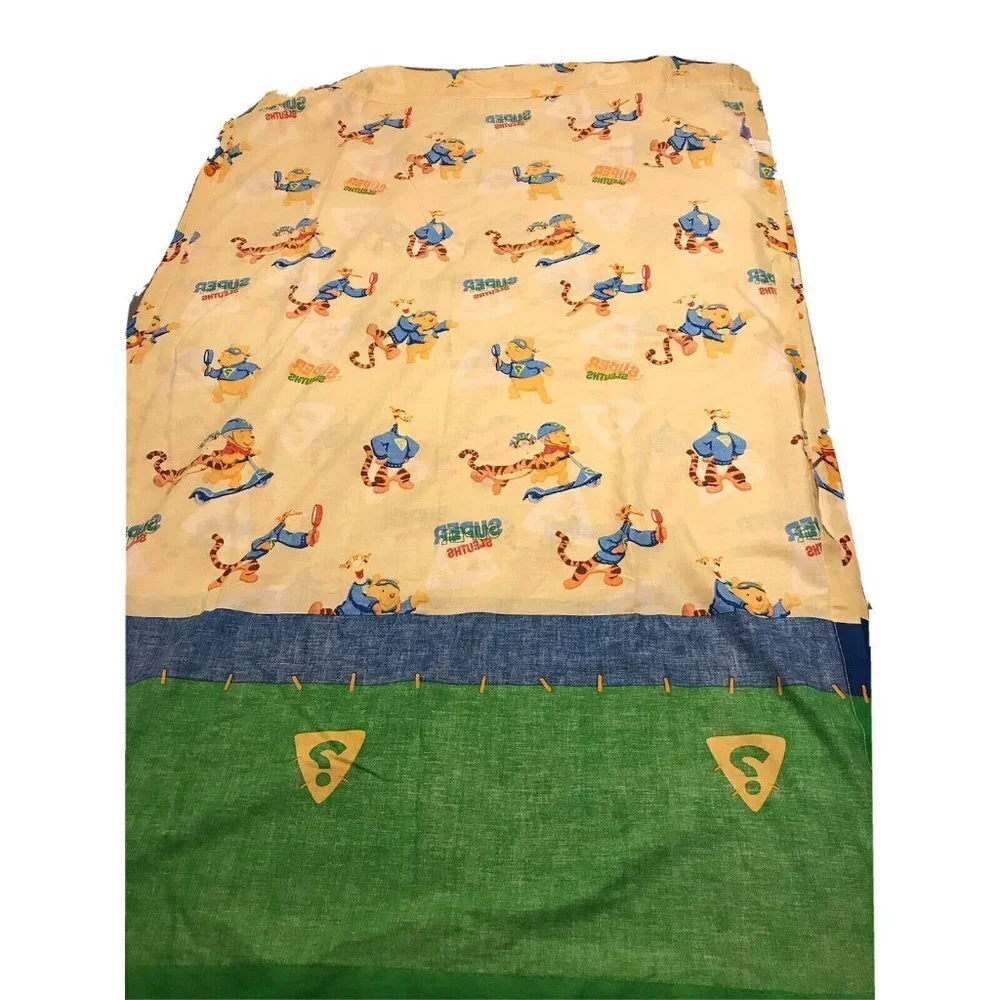 Disney Vtg WINNIE THE POOH/TIGGER Two 40x64” Curtain Panels 